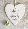 ‘It doesn’t matter where you are going' Hanging Heart- East Of India