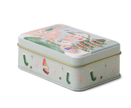 CHRISTMAS TIN CANDLE LIVINGROOM - PERSIMMON & CHESTNUT