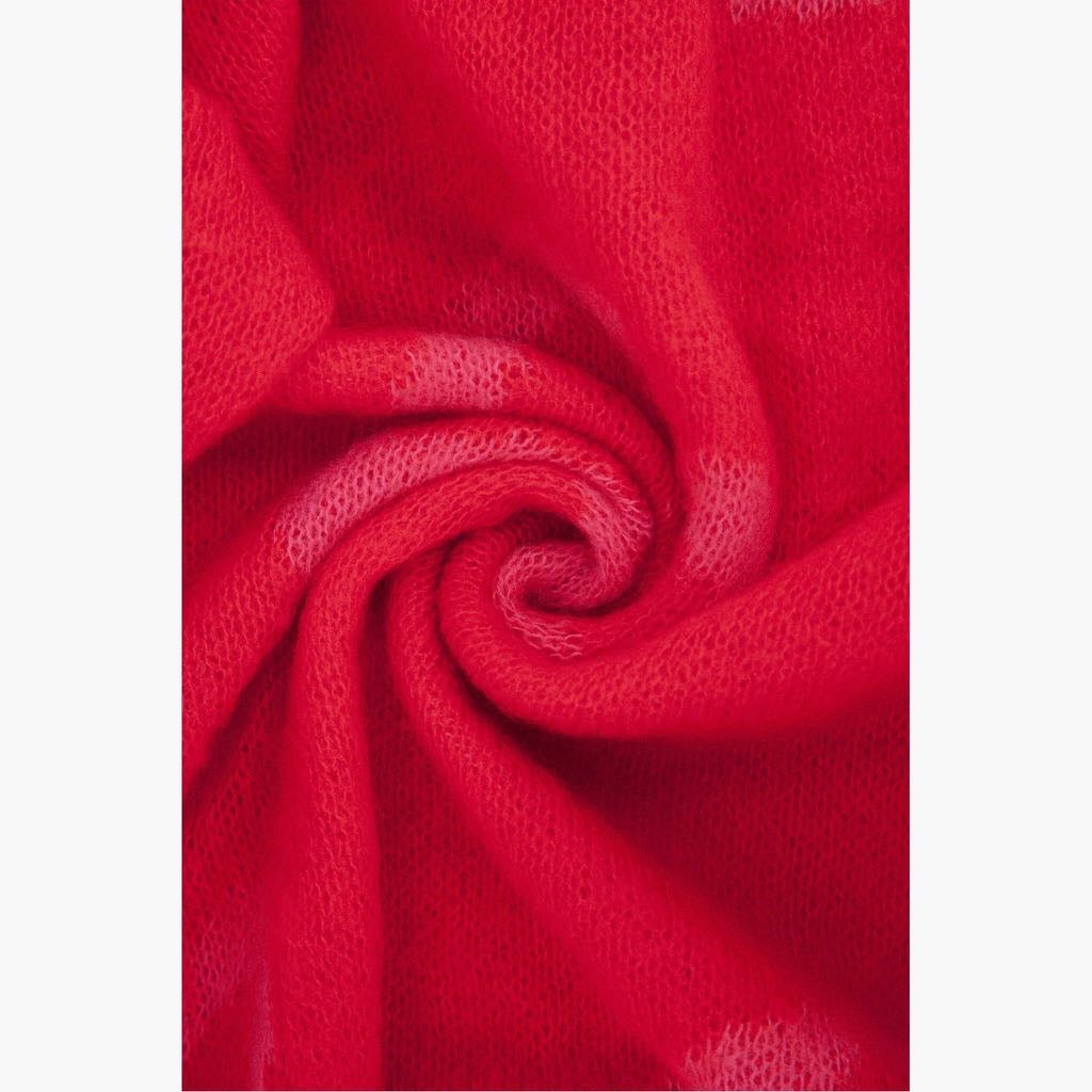 Red/Pink Sketched Hearts Heavyweight Scarf