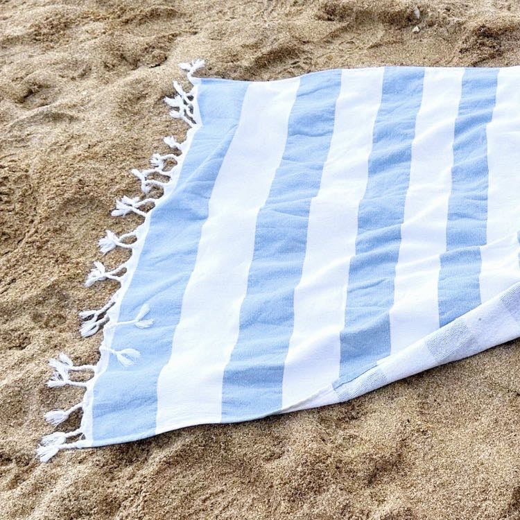 Striped Hammam Turkish Style Beach Towel