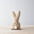 Sherpa Easter Bunny Plush Decoration – Soft Textured Bunny Ornament (Neutral Cream)
