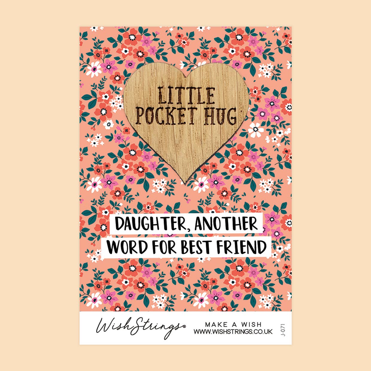 Daughter another word for best friend little pocket hug from wishstrings 