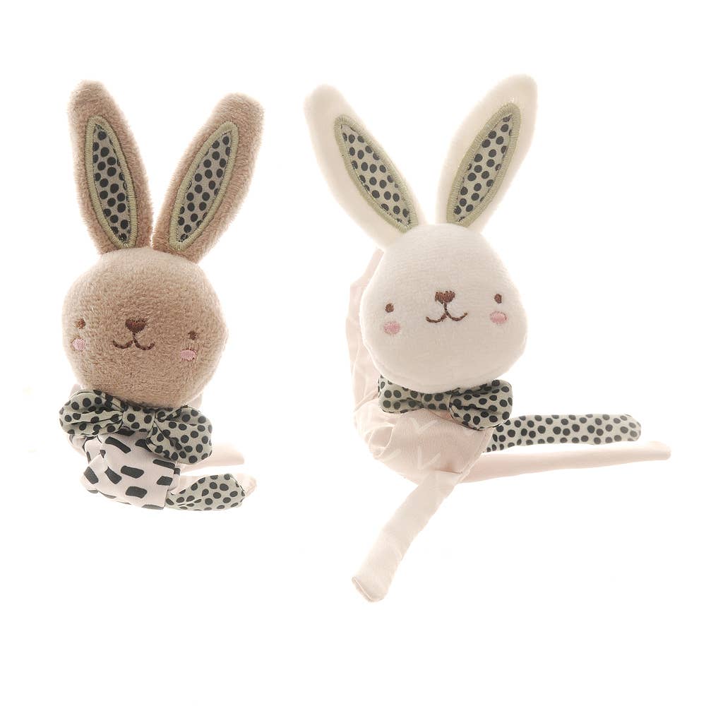 Ziggle Plush Wrist Rattles – Bunny Baby Sensory Toys (Pair)