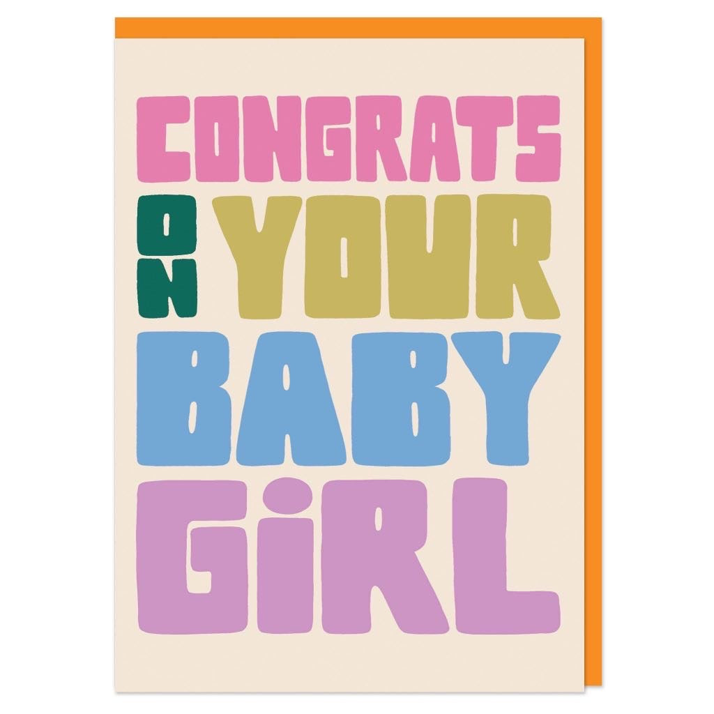 Congrats on your baby girl Greeting Card