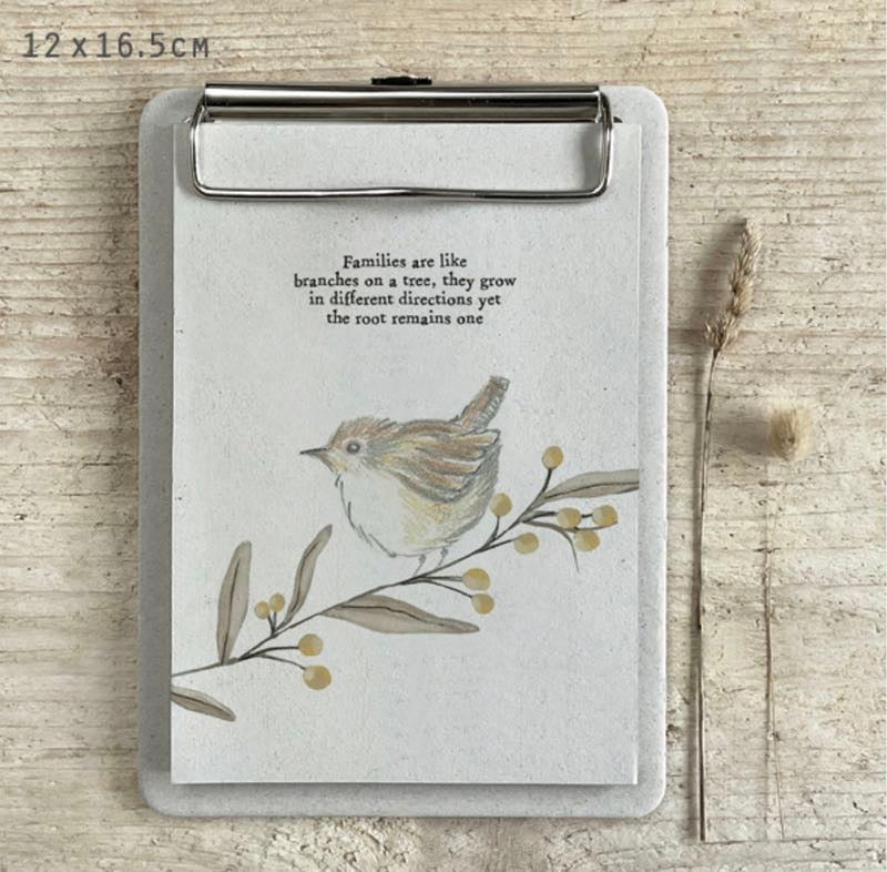 Families are like branches on a tree, they grow in different directions yet the root remains one clip board