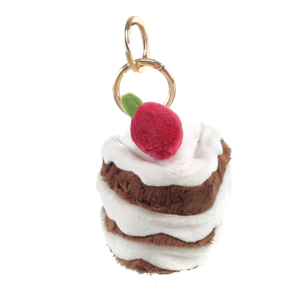 Bessie London Black Forest Cake Plush Keyring | Cute Bag Charm