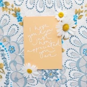 'I hope you know just how appreciated you are' -Postcard-Oh Squirrel