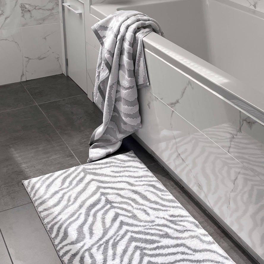 Zebra Print Ultra Soft Bath Mat - Non-Slip