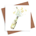 30th Birthday Card - Premium Champagne Celebration Greeting With Kraft Envelope
