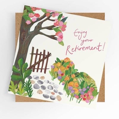 Enjoy your retirement card, garden path