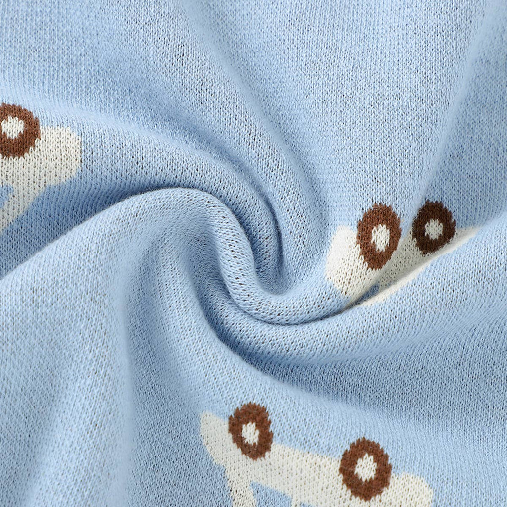 100% Luxury Cotton Receiving Swaddle Baby Blanket - Cars