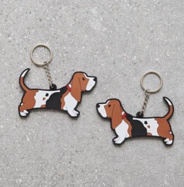 Basset Hound Keyring - Sweet William