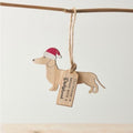Christmas Dachshund Silhouette Hanger