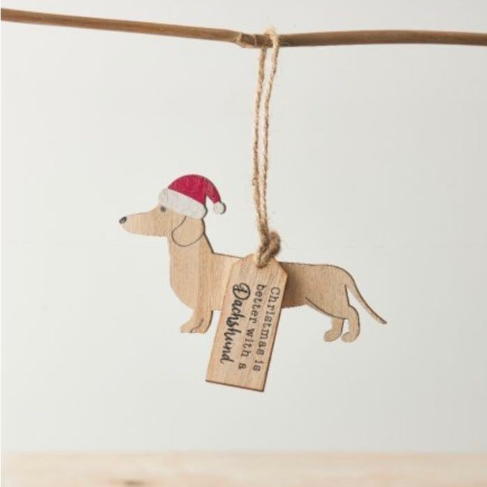 Christmas Dachshund Silhouette Hanger
