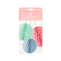 Pastel Honeycomb Party Decorations| 3 Pack |