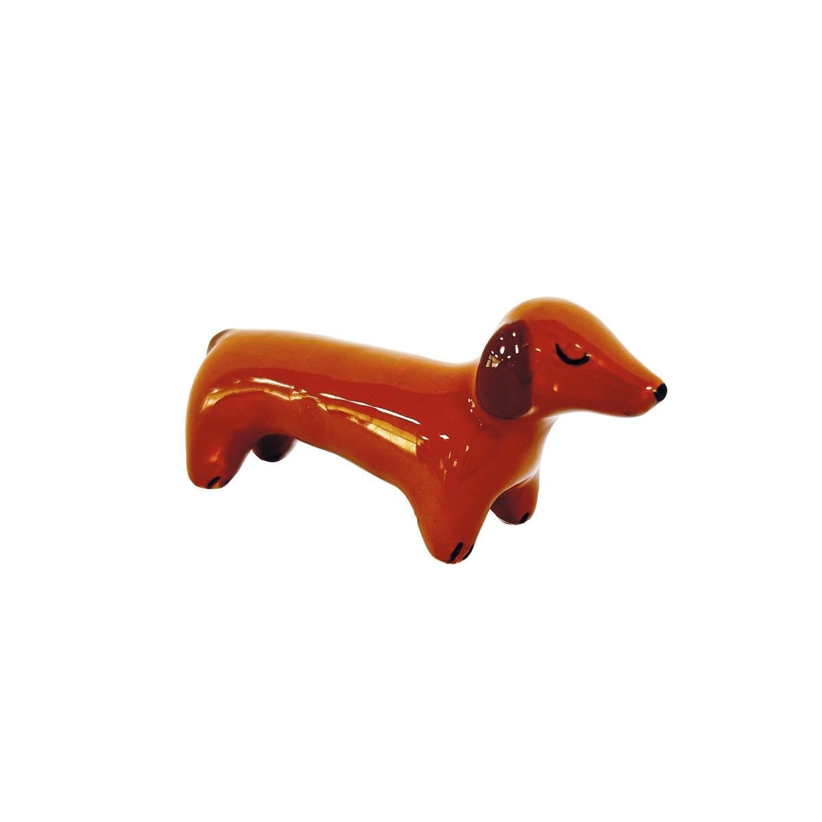 Sass & Belle “Hello Sausage” sausage dog token in gift box – pocket-sized dachshund keepsake