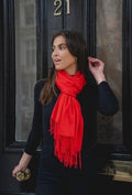 Red Tassel Scarf