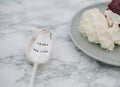 Dessert Spoon ‘Mine, all mine’ silver stamped soon by two spoons 