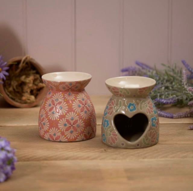 Stoneware Debossed Abstract Wax Melt Burner 