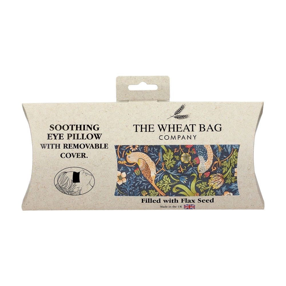 Eye Pillow -William Morris Strawberry Thief Navy-The Wheat Bag Company
