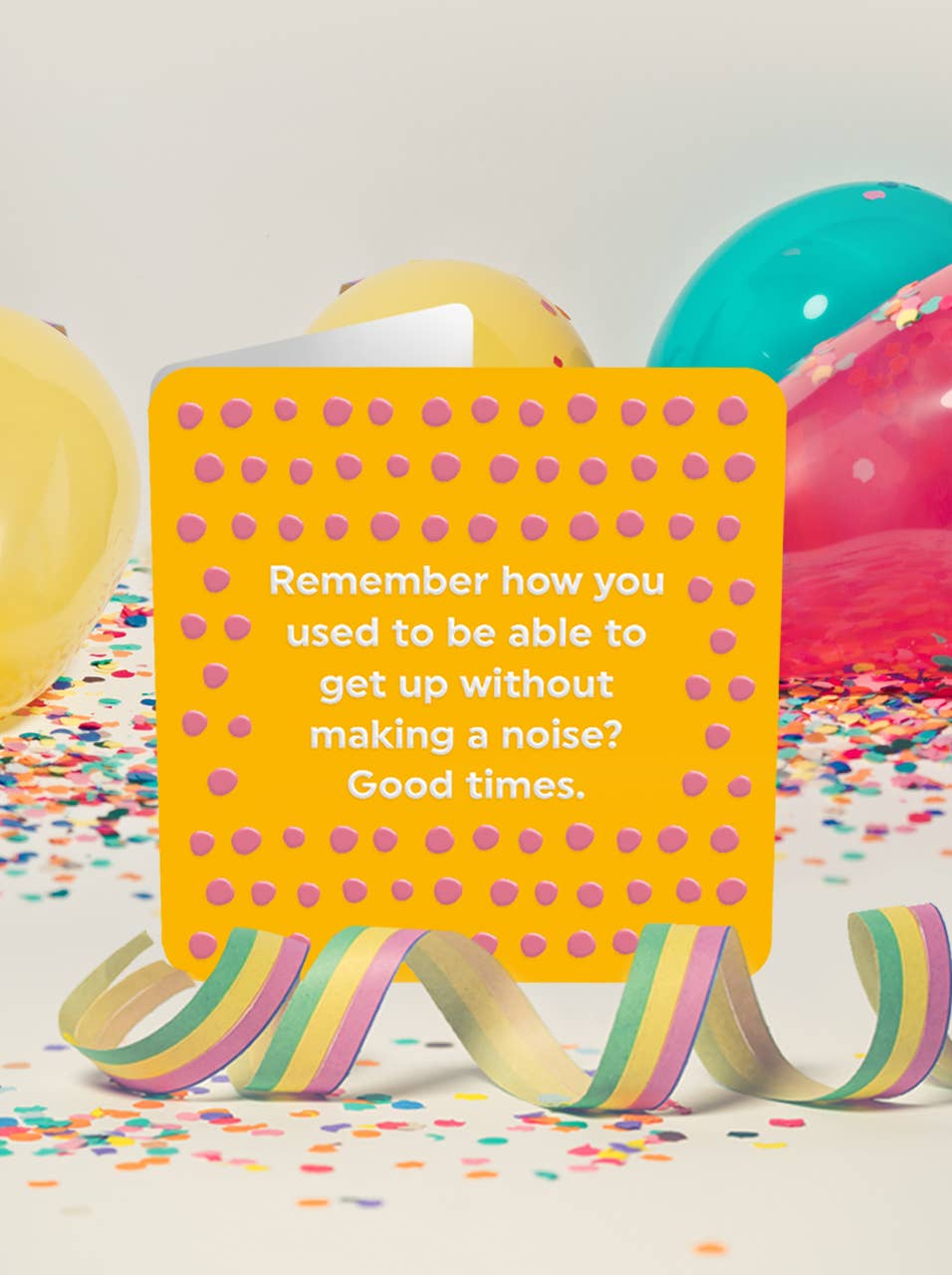 Get Up No Noise Funny Birthday Card