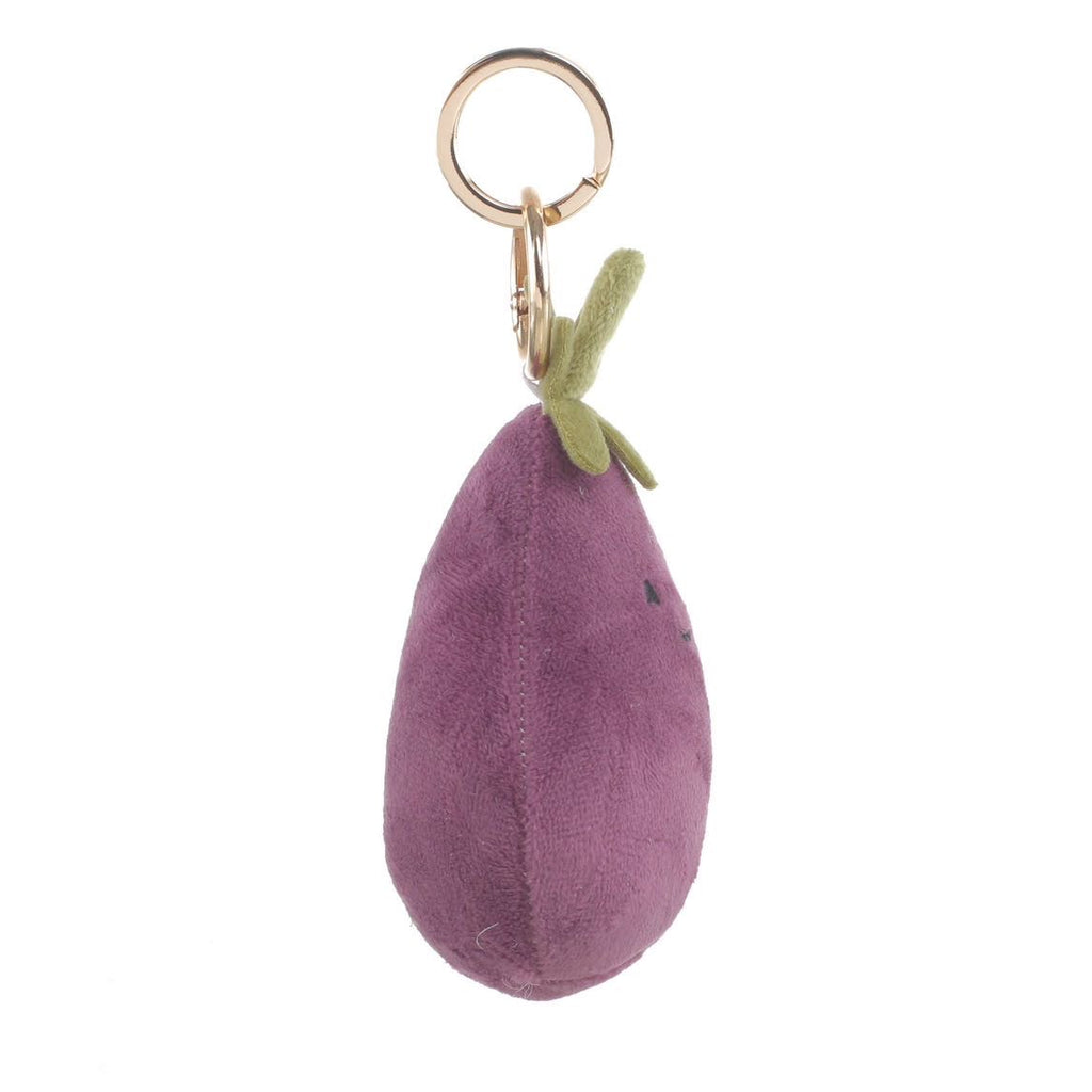 PLUSH AUBERGINE BAG CHARM