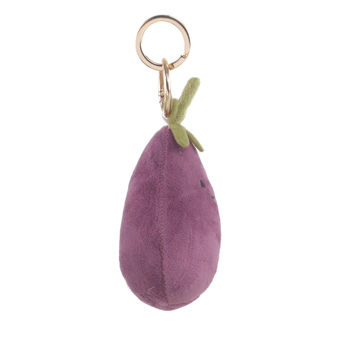 PLUSH AUBERGINE BAG CHARM