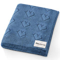 100% Luxury Cotton Receiving Swaddle Baby Blanket - Heart