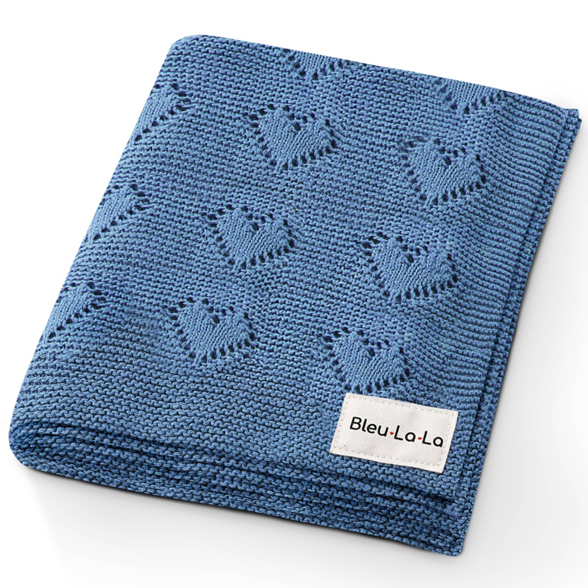 100% Luxury Cotton Receiving Swaddle Baby Blanket - Heart