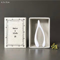East of India Make a Wish ceramic wishbone ornament in matchbox gift box