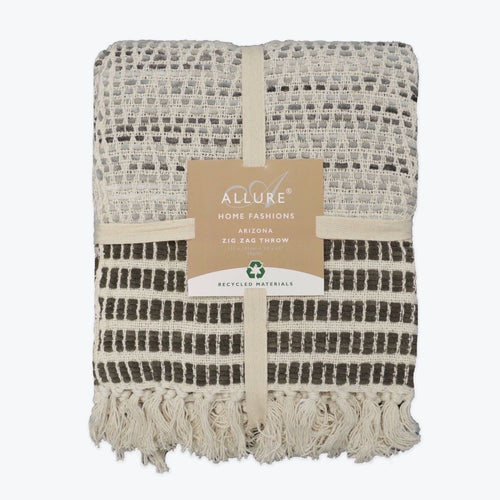 Arizona Zig Zag Heavyweight Herringbone Throw Blankets