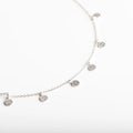 Silver Mini Hammered Disc Necklace