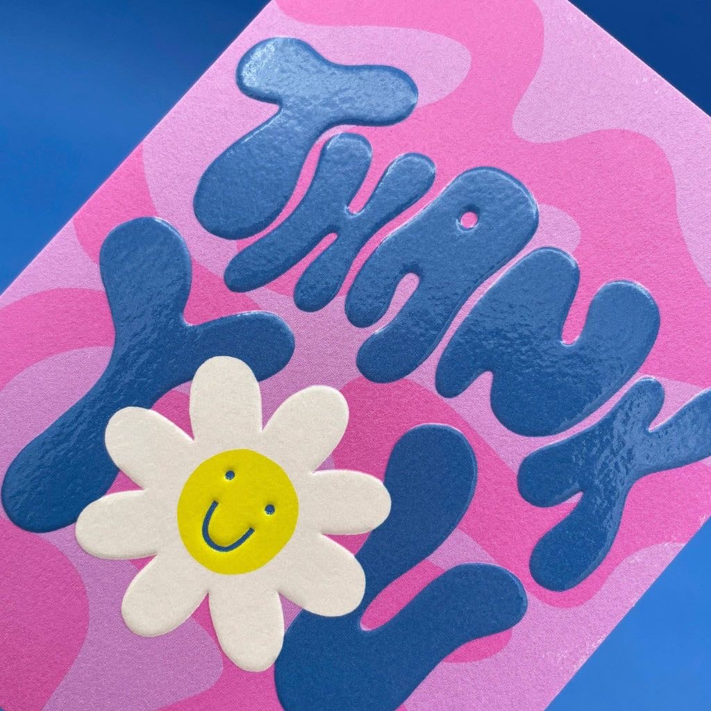 Thank You Waves & Flower card