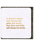 Poo Bum Willy Funny Birthday/Greetings Card