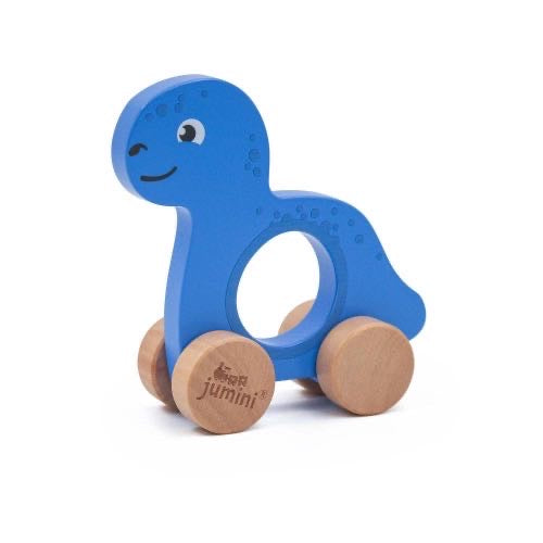 JUMINI Push Along Brachiosaurus Baby Wooden Toy (Boxed)