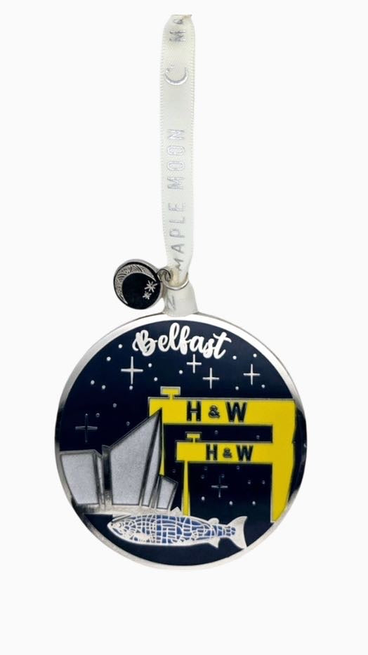 Belfast silver enamel Christmas decoration 