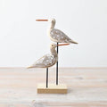 Spotty Birds Ornament On Wooden Stand