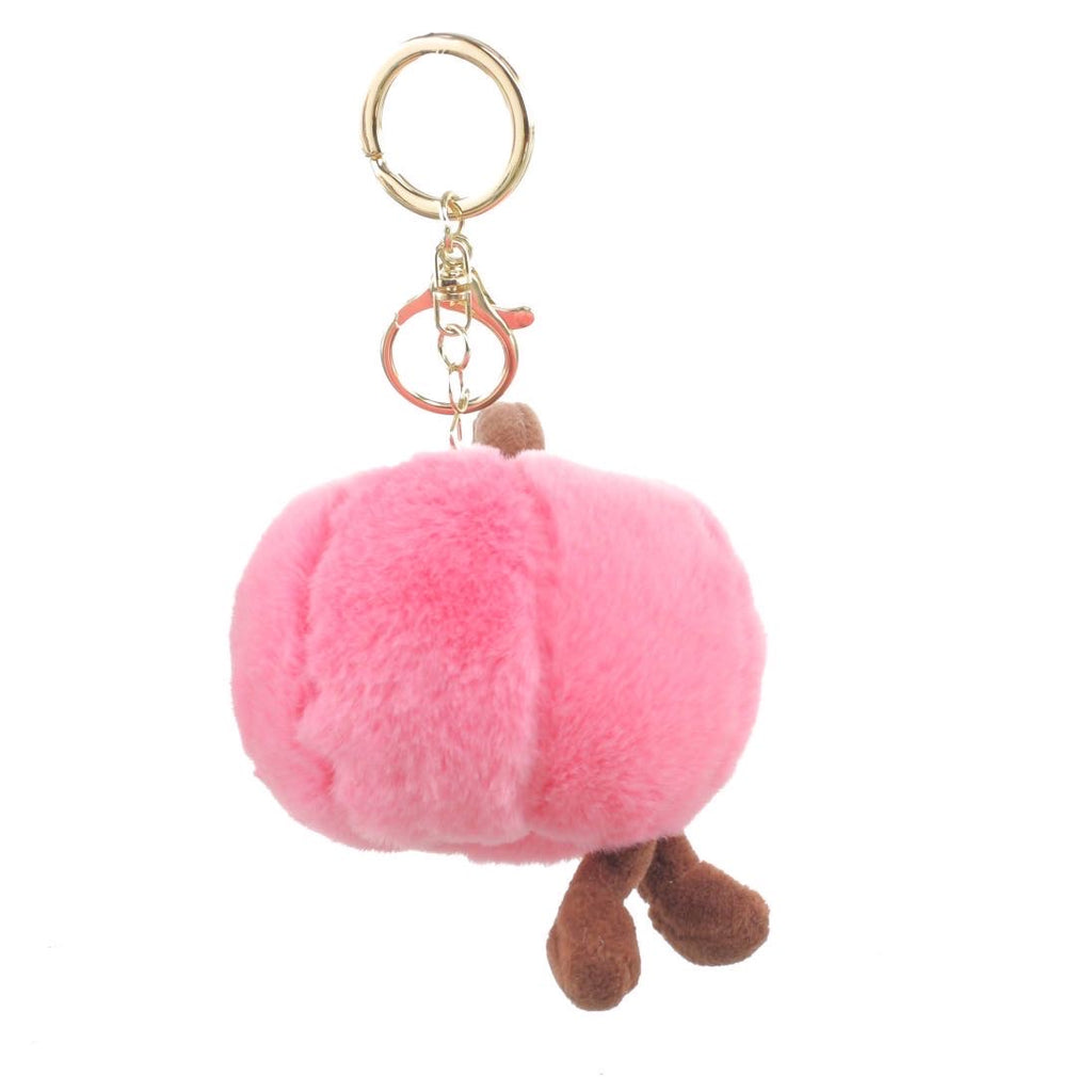 Bessie London Peach Plush Keyring | Cute Bag Charm