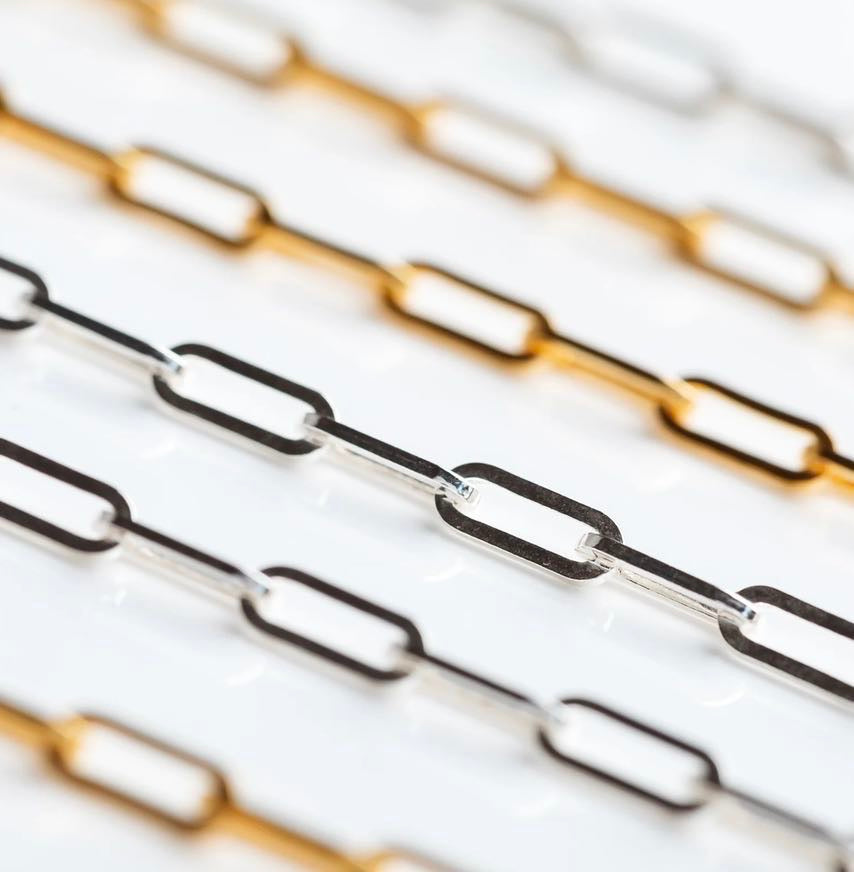 Gold Paperclip Chain Necklace