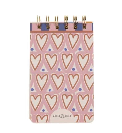 HEARTS TWIN WIRE NOTEPAD