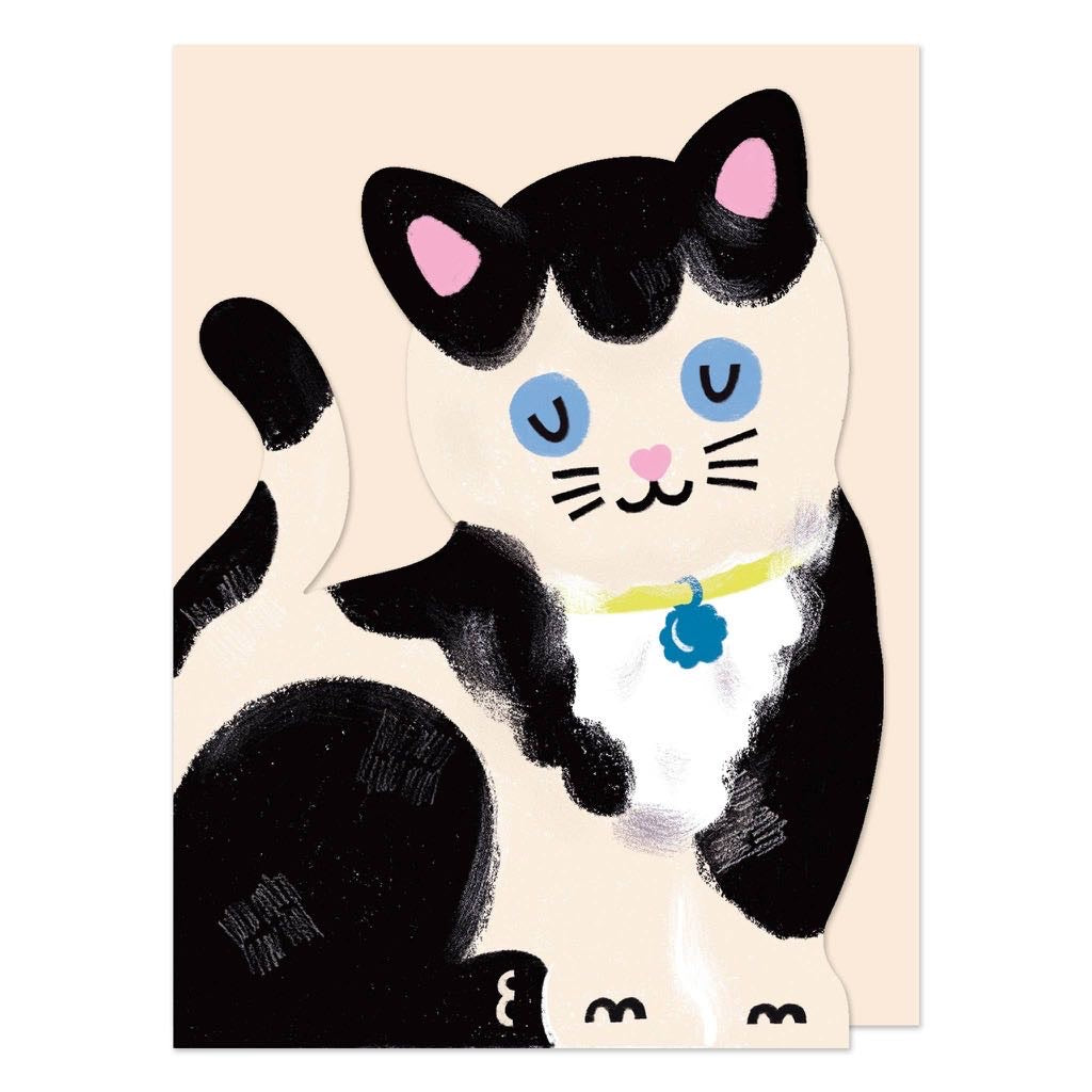 Black and White Kitten Card