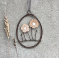 Wire Egg Hanging Decoration with Wooden Flowers – Rustic Spring/Easter Ornament (6cm)
East of India 