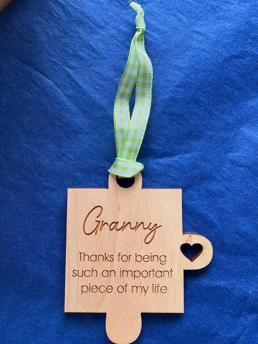Granny, Thanks for being such an important piece of my life hanging wooden decoration 