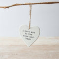 To The Moon And Back Hanging Ceramic Heart