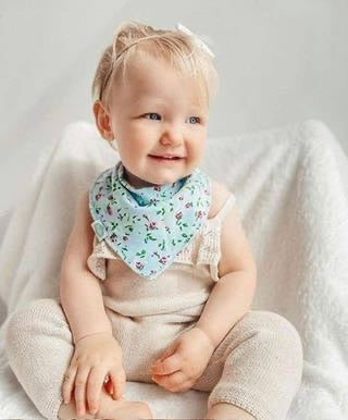 Vintage blue rose bib