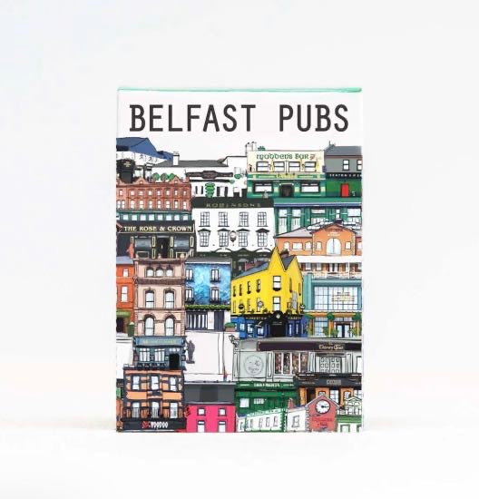 “Belfast Pubs playing cards by Cowfield Design – illustrated Belfast pub deck”
