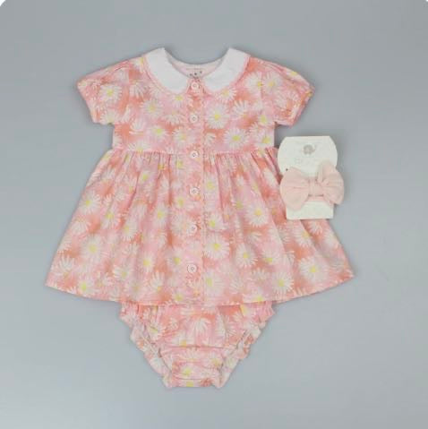Baby Girls 3 Piece Floral Summer Dress Set