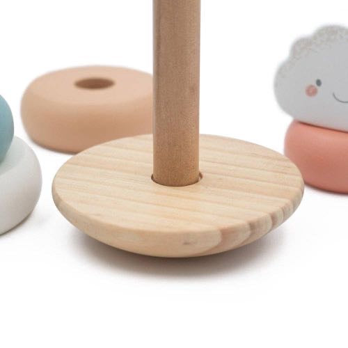 Jumini Cloud Wobbly Stacker Toy| Pastel Wooden Toy (1+)