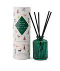 Christmas Ribbed Green Glass Diffuser - Balsam & Fir