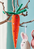 Felt Dotty Rainbow Carrot Decoration